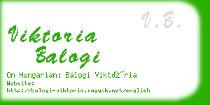 viktoria balogi business card